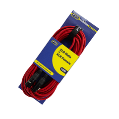 FTS 10m XLR Male -XLR Female Mic Cable FTST-X009+TX012RED/10M