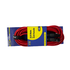 FTS 10m XLR Male -XLR Female Mic Cable FTST-X009+TX012RED/10M