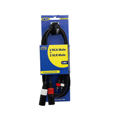 FTS-C2RCA+2XLR/1.8 2RCA Male-2XLR Male 1.8m Black