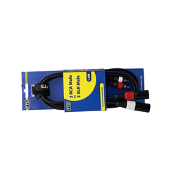 FTS-C2RCA+2XLR/1.8 2RCA Male-2XLR Male 1.8m Black
