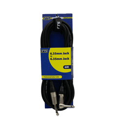 FTS 6m 6.35mm to 6.35mm Guitar Cable FTS-TJ003+TJ054/6M
