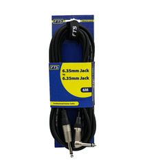 FTS 6m 6.35mm to 6.35mm Guitar Cable FTS-TJ003+TJ054/6M