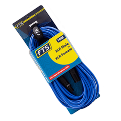 FTS 10M XLR Male -XLR Female Mic Cable Blue TX009+TX012BL