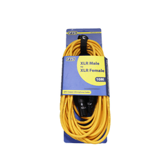 FTS XLR Male -XLR Female Mic Cable Yellow FTS-TX009+TX012YL/10M