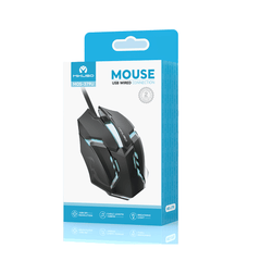 MOS-379U BK Mikuso Wired Mouse 3 Buttons + 1 Wheel Black