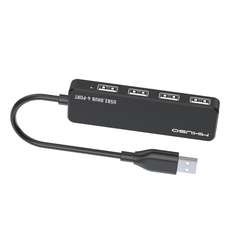 Mikisa USB 2.0 HUB 4-Port - Super Slim Black HUB-011 BK