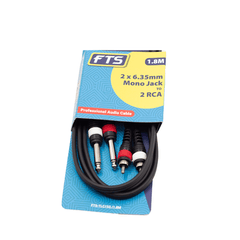 FTS 1.8M 2X6.35mm Mono Jack To 2RCA TLC153