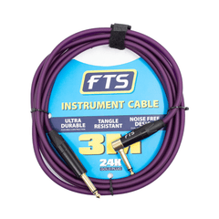 FTS Instrument Cable Alll 24K Gold Plug TJ134+TJ134A/3M