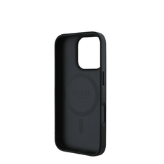 GUESS - Magsafe Grained IPhone 16 Pro Max Black Case