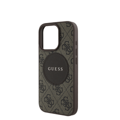 GUESS - Magsafe Grained IPhone 16 Pro Brown Case