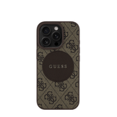 GUESS - Magsafe Grained IPhone 16 Pro Brown Case