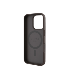 GUESS - Magsafe Grained IPhone 16 Pro Max Brown Case