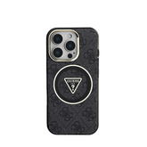 GUESS -Magsafe IML 4G Glitter And Triangle IPhone 16 Pro Black Case