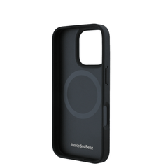 MERCEDES-Magsafe IPhone 16 Pro Max Black Leather Case
