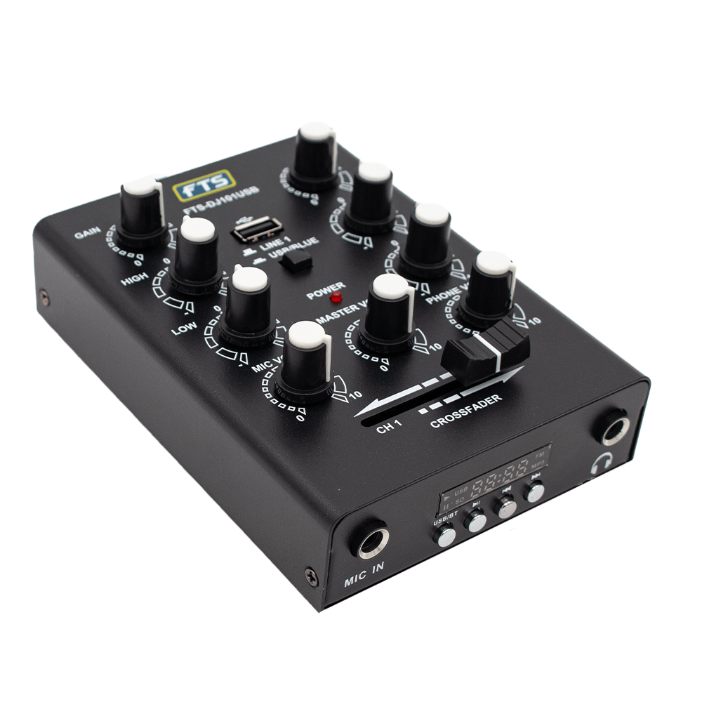 FTS 2-Channel DJ Mixer DJ101USB