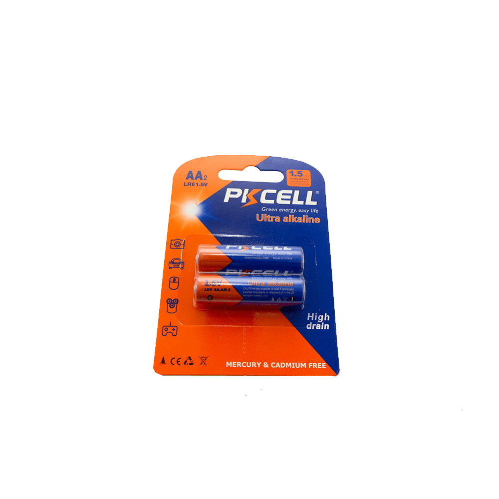 PKCell 1.5V AA Battery Alkaline LR6-2B