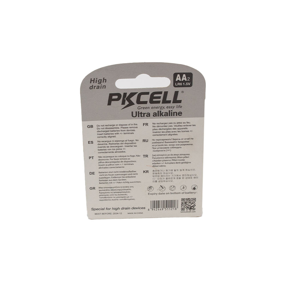 PKCell 1.5V AA Battery Alkaline LR6-2B