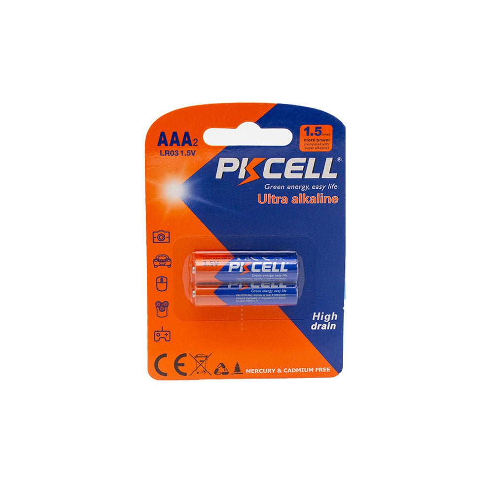 PKCELL 1.5V AAA Alkaline Battery LR03-2B