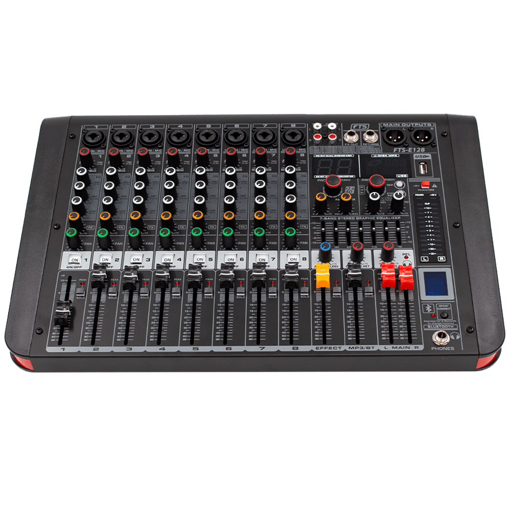 FTS 8 Channel 170W Powered Mixer E128