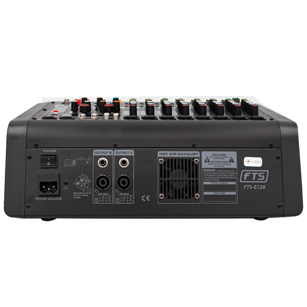 FTS 8 Channel 170W Powered Mixer E128