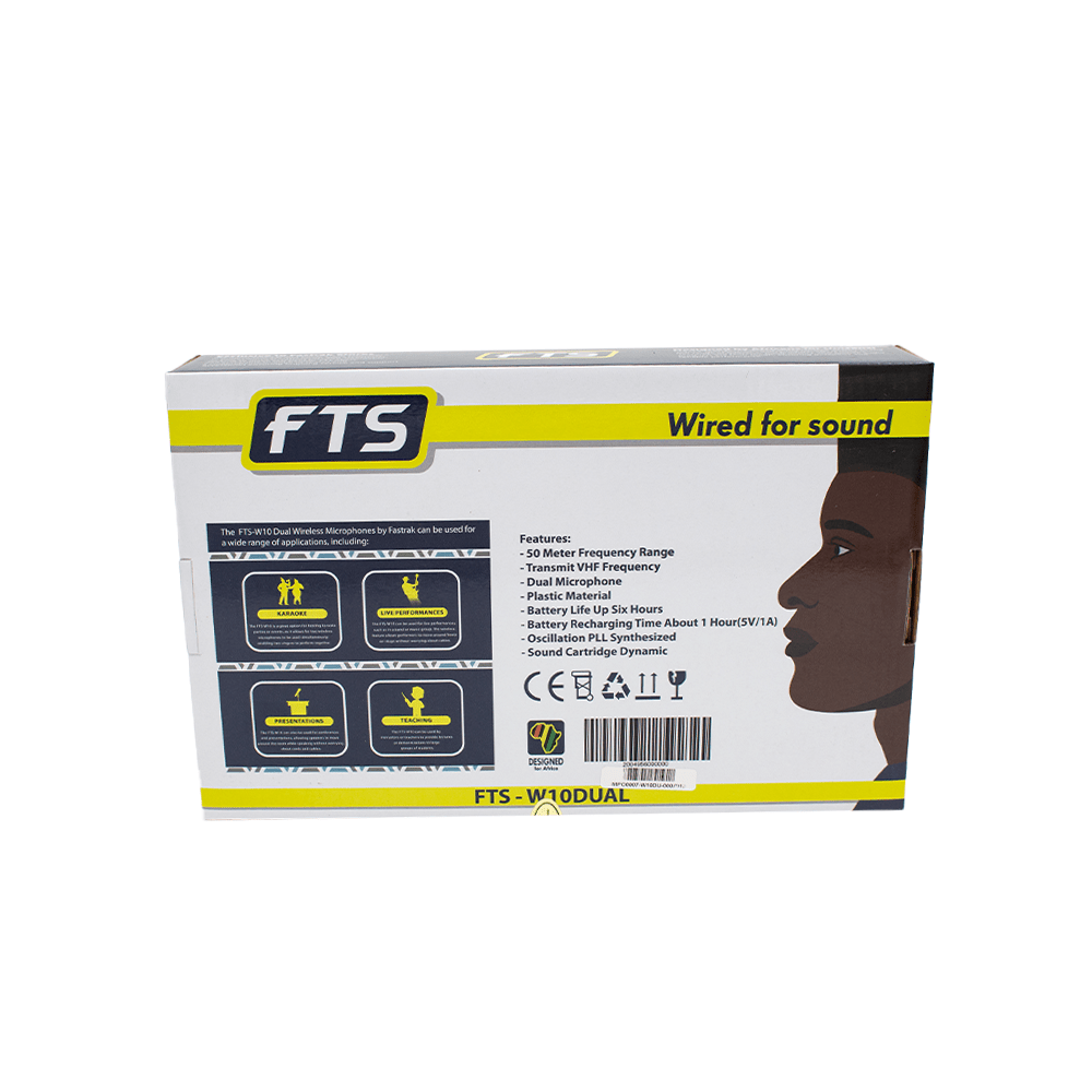FTS Dual Wireless Handheld Microphone FTS W10