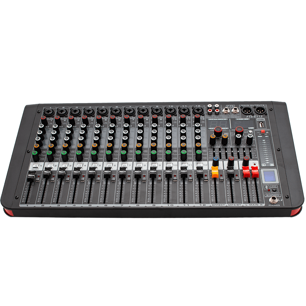 FTS 12CH 850WX2 Mixer With BT Player E112
