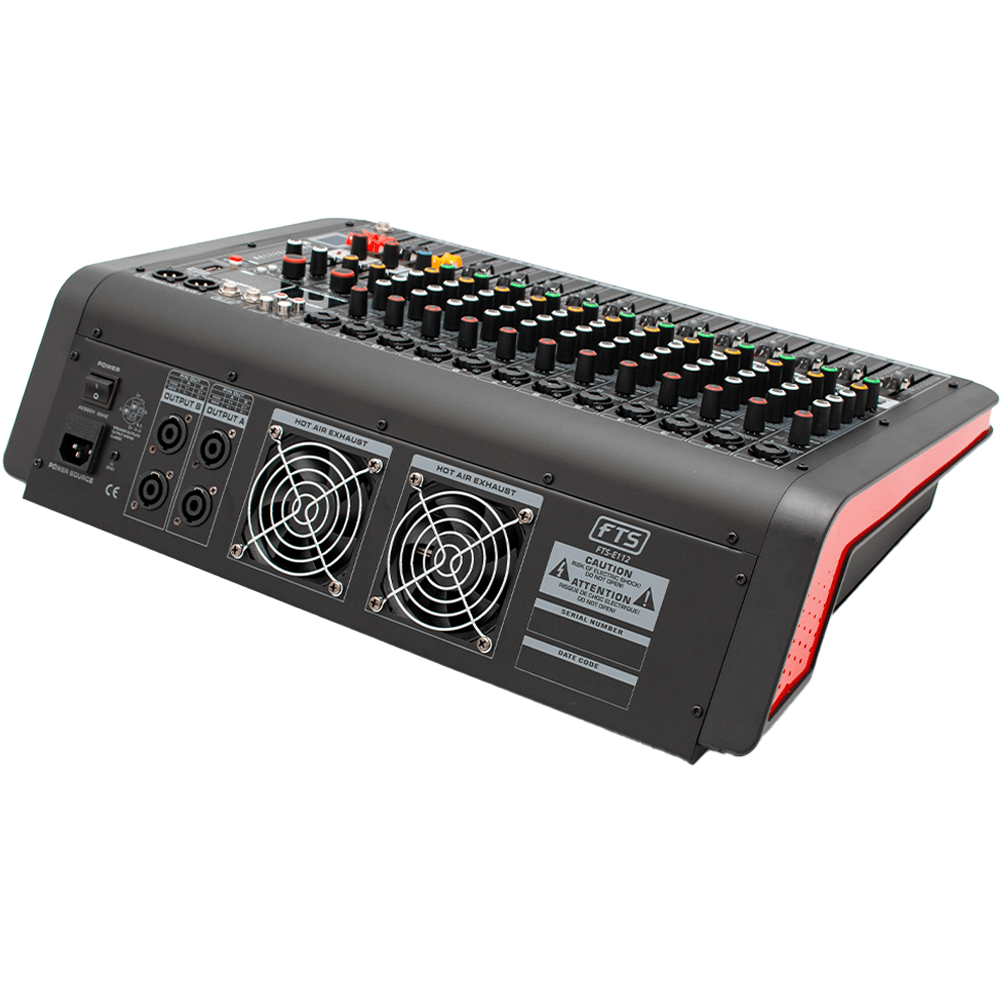 FTS 12CH 850WX2 Mixer With BT Player E112