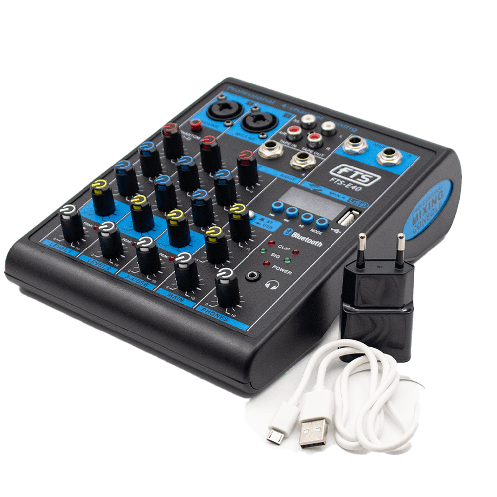 FTS 4-Channel Mixer E40 – Compact Audio Mixing Console