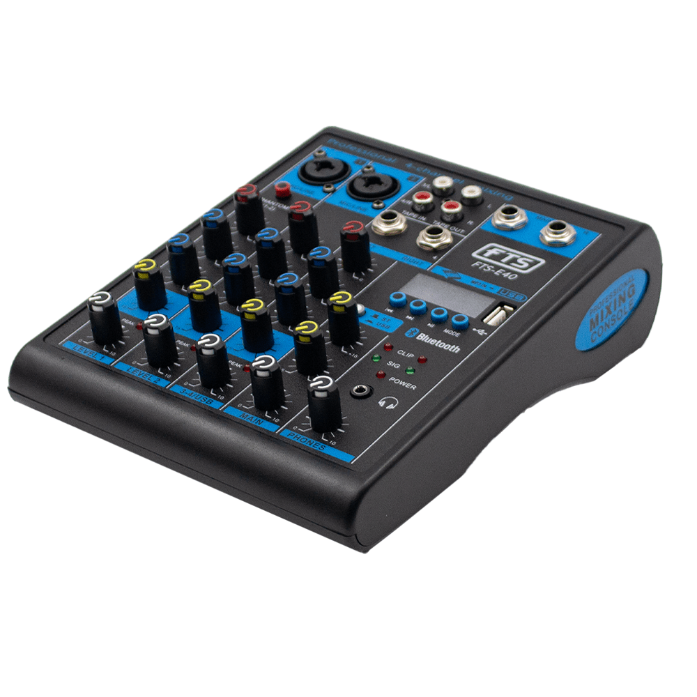 FTS 4-Channel Mixer E40 – Compact Audio Mixing Console
