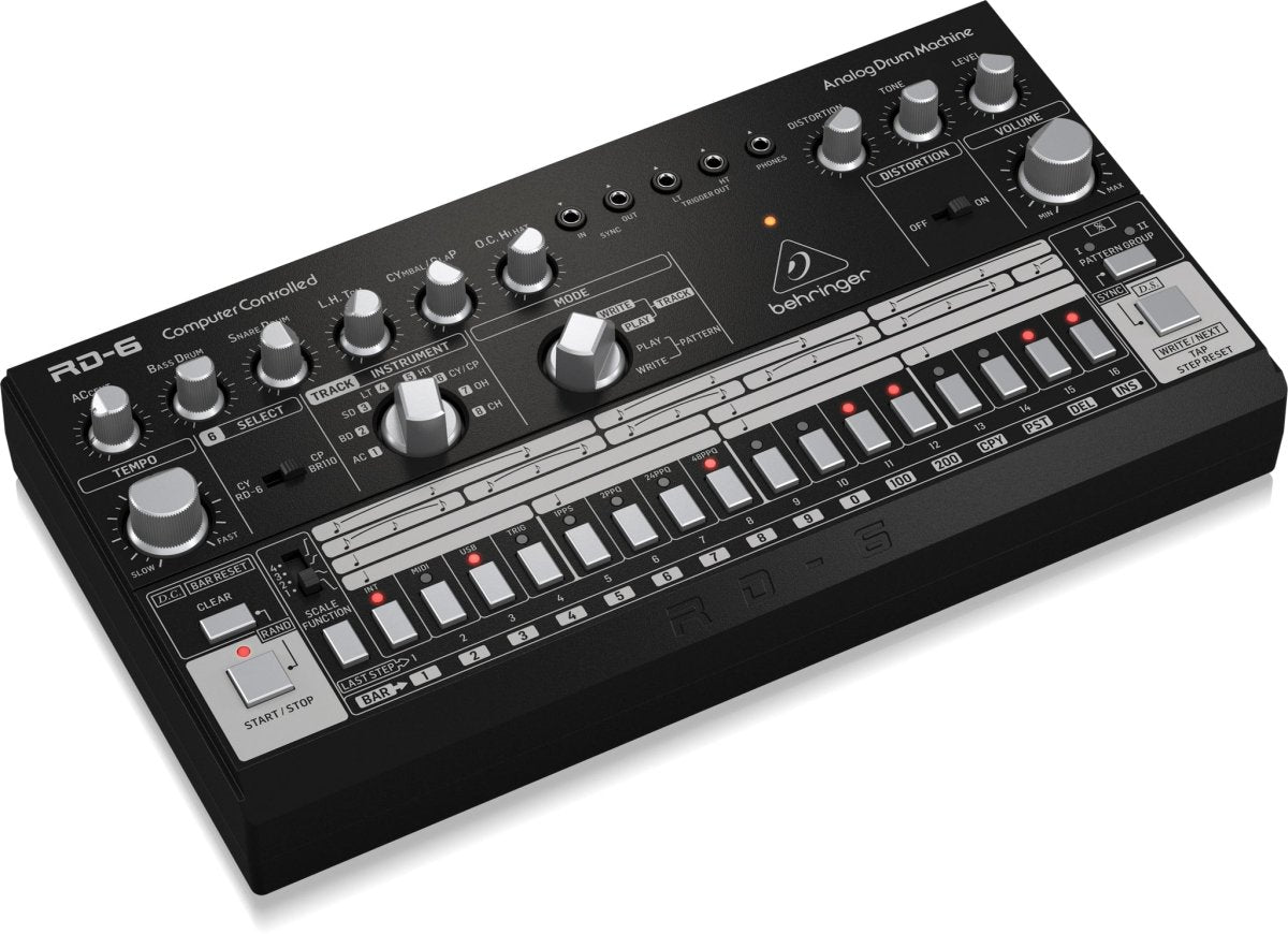 Behringer RD-6 BK Classic Analog Drum Machine (Black)