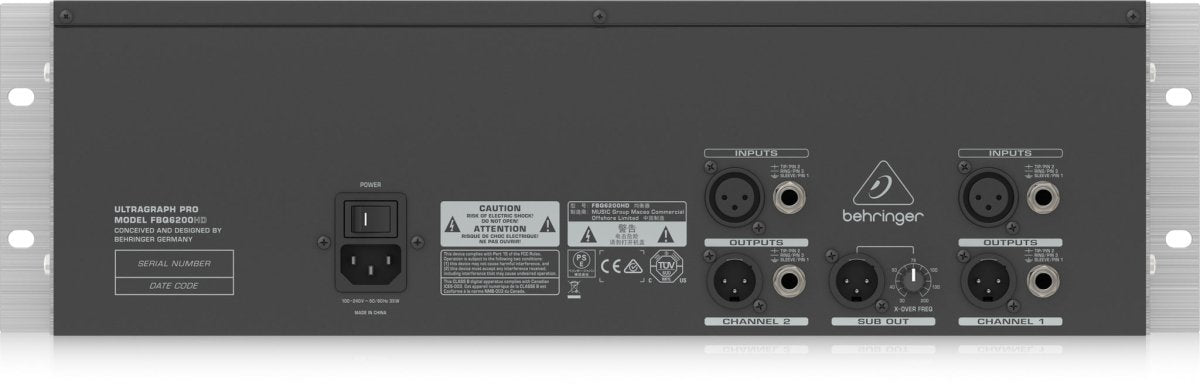 Behringer FBQ6200HD 31-Band Stereo Graphic Equalizer