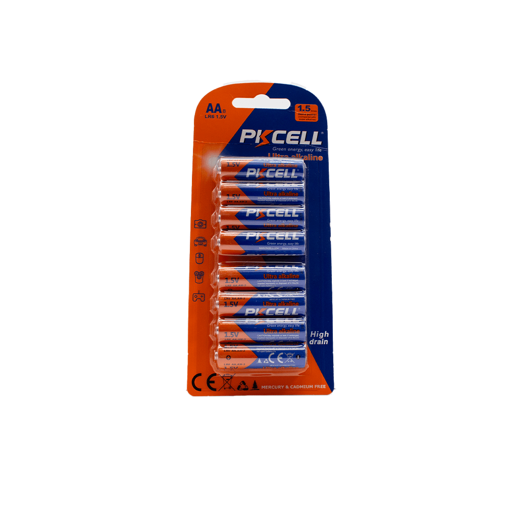8pc Ultra Alkaline AA Battery 1.5V ,380mins, 0 Hg LR6-8B