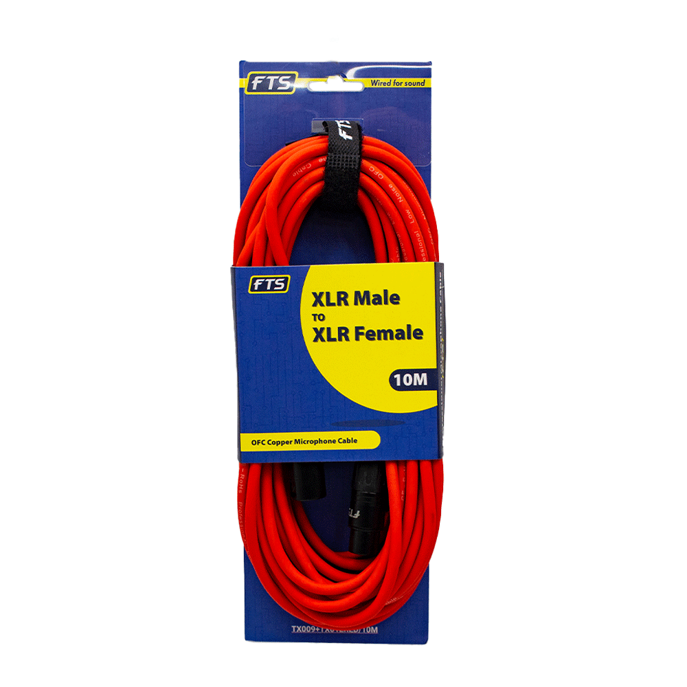 FTS XLR Male -XLR Female Mic Cable TX009+TX012ORANGE/10M