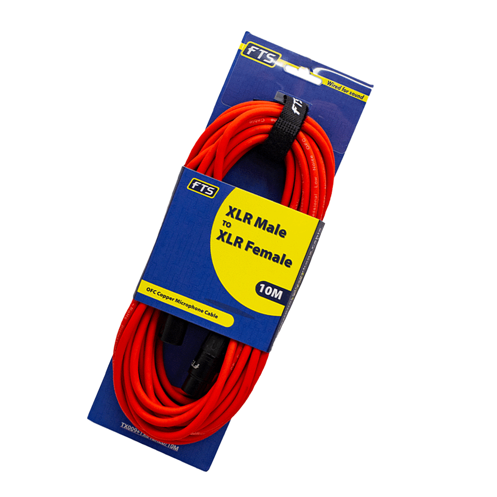 FTS XLR Male -XLR Female Mic Cable TX009+TX012ORANGE/10M