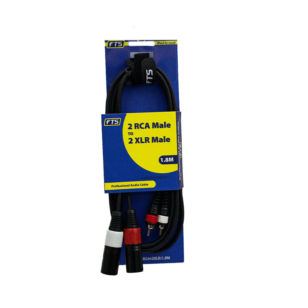 FTS-C2RCA+2XLR/1.8 2RCA Male-2XLR Male 1.8m Black