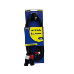 FTS-C2RCA+2XLR/1.8 2RCA Male-2XLR Male 1.8m Black