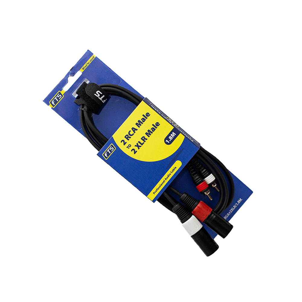 FTS-C2RCA+2XLR/1.8 2RCA Male-2XLR Male 1.8m Black