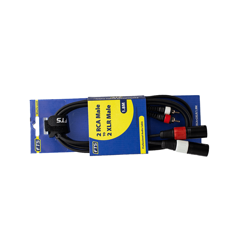 FTS-C2RCA+2XLR/1.8 2RCA Male-2XLR Male 1.8m Black