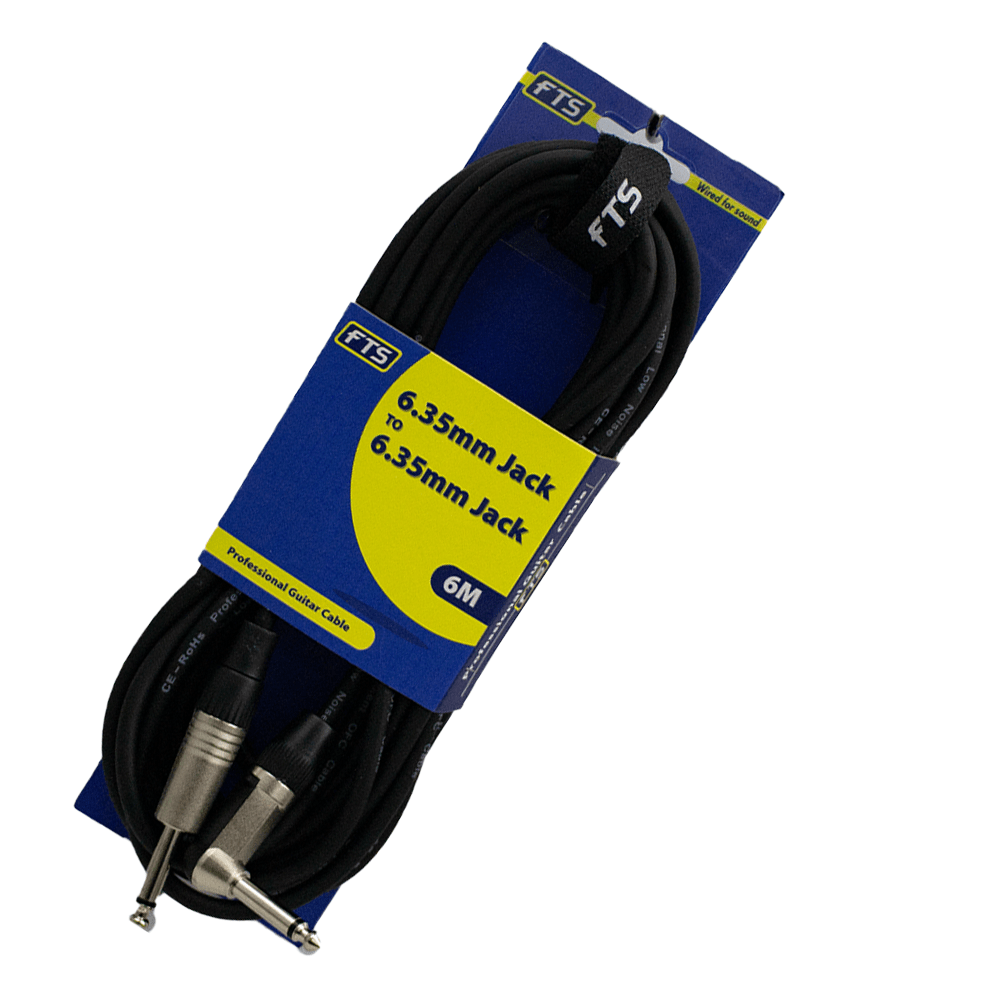 FTS 6m 6.35mm to 6.35mm Guitar Cable FTS-TJ003+TJ054/6M