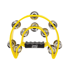 FTS Double Row Tambourine Yellow FTS-JT-TX9-20 YL