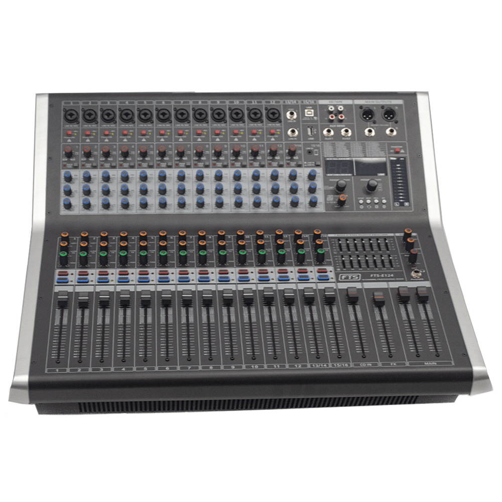 FTS 16Ch Powered Mixer 99Dsp With BT Player 600WX4 FTS-E124