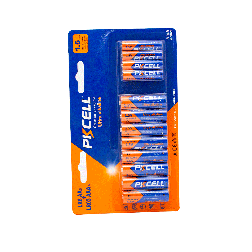 LR6+LR03 12Pcs Ultra Alkaline Battery