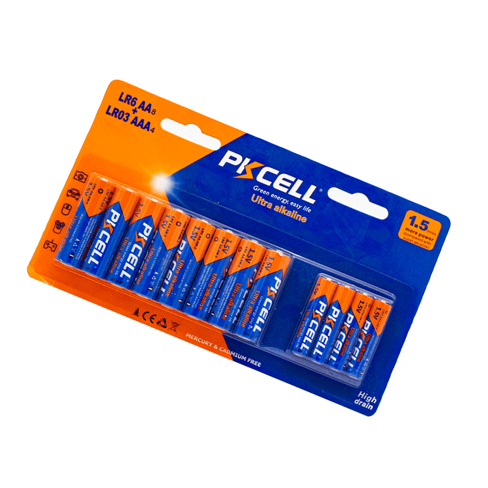 LR6+LR03 12Pcs Ultra Alkaline Battery