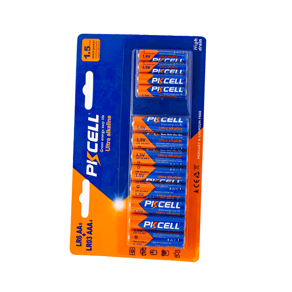 LR6+LR03 12Pcs Ultra Alkaline Battery