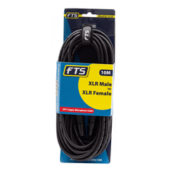 FTS 10M XLR Male -XLR Female Mic Cable TX009+TX012BK