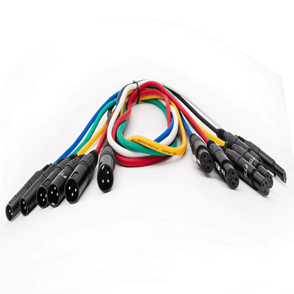 FTS XLR Male To Female Patch Cables 1m FTS-TX009+TX012/1M