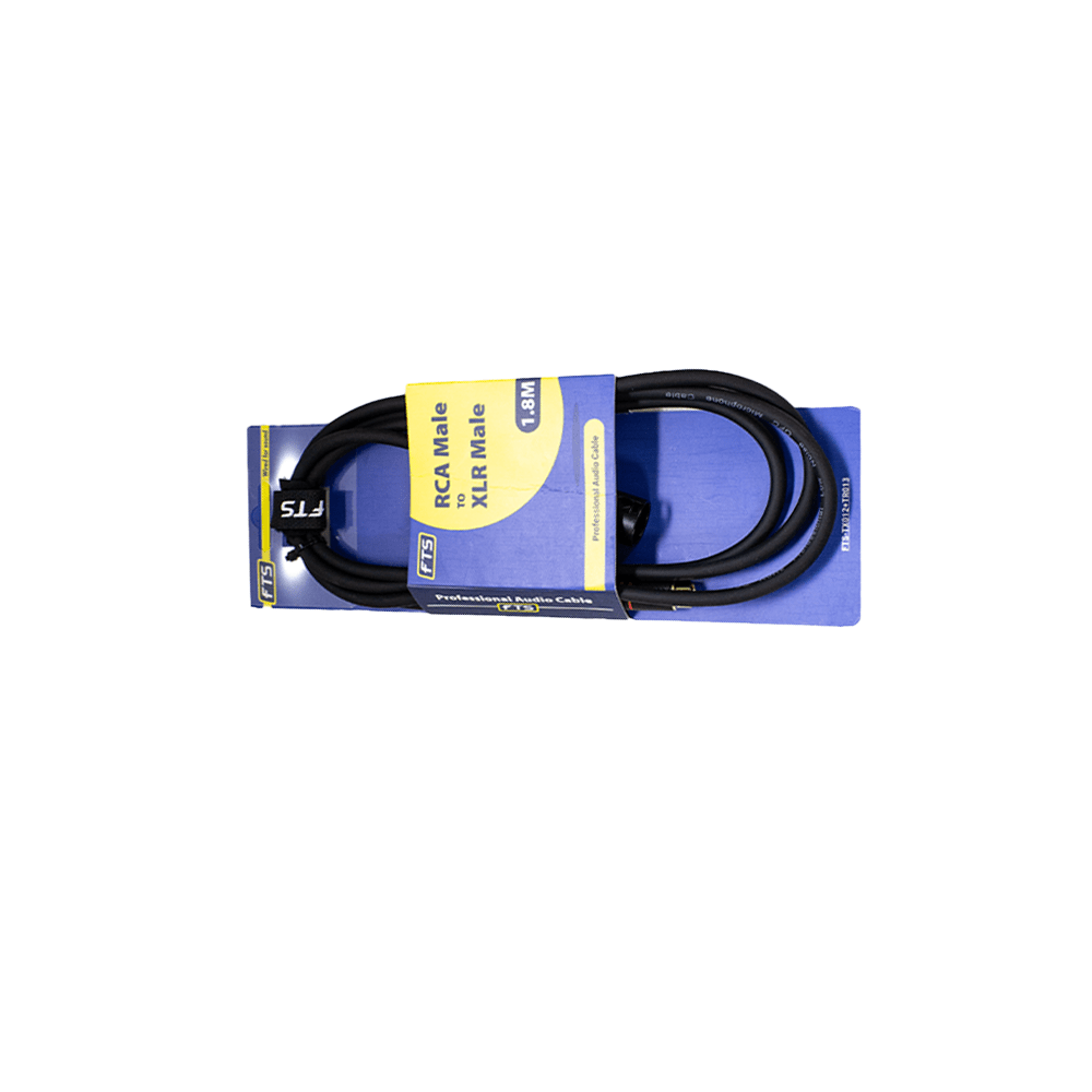 FTS-TX012+TR012/1.8M  XLR Mle To RCA Mle Cable 1.8m