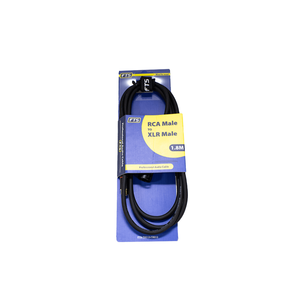FTS-TX012+TR012/1.8M  XLR Mle To RCA Mle Cable 1.8m