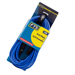 FTS 10M XLR Male -XLR Female Mic Cable Blue TX009+TX012BL