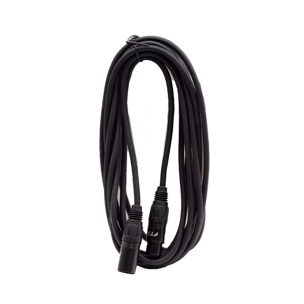 FTS 5M XLR Male XLR Female Mic Cable Black TX009+TX012BK